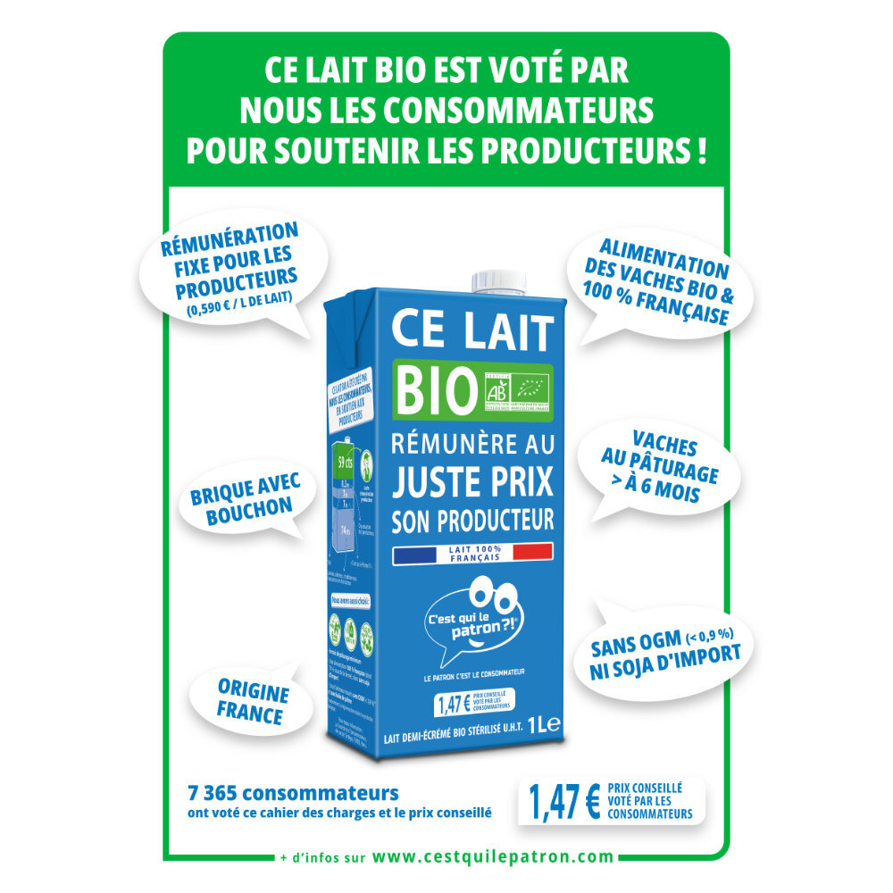 Point du cahier des charges du lait bio équitable c'est qui le patron