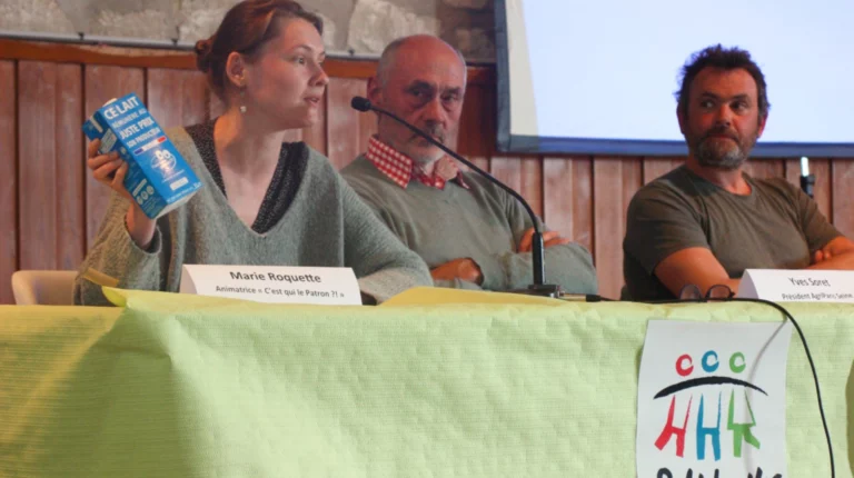 Présentation de C'est qui le Patron ?! à l'AG Solidarité Paysan