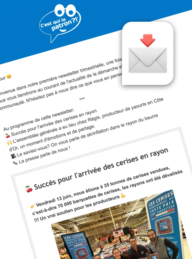 Email trimestriel C'est qui le Patron
