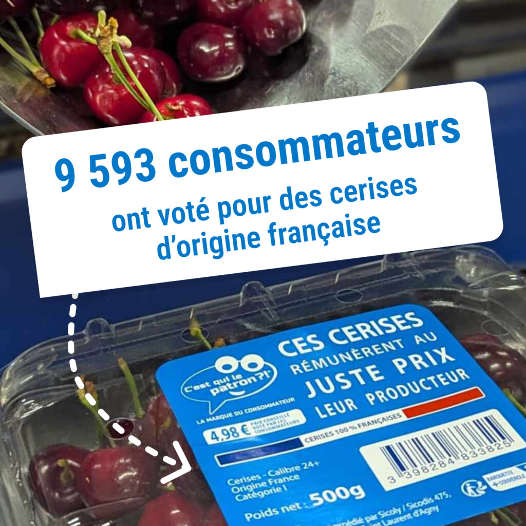 9 593 consommateurs ont voté pour des cerises d'origines françaises