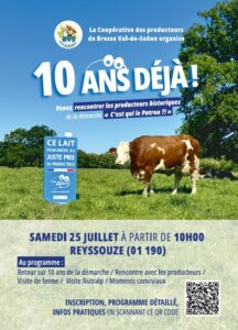 Flyer 10 ans en Bresse